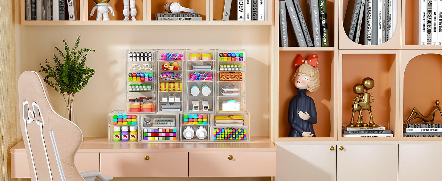 13 Drawers Clear Stackable Acrylic Storage Box, Versatile Organizer for Bathroom, Vanity, Kitchen Cabinets, Pantry & Home Organization Storage Containers 13 Drawers Clear Stackable Acrylic Storage Box, Versatile Organizer for Bathroom, Vanity, Kitchen Cabinets, Pantry & Home Organization Storage Containers
