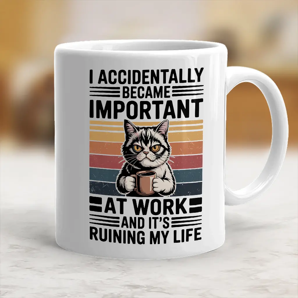 I accidentally became important at work and it's ruining my life funny mug, Funny Mug, Gift For Boss, Friend, Coworker