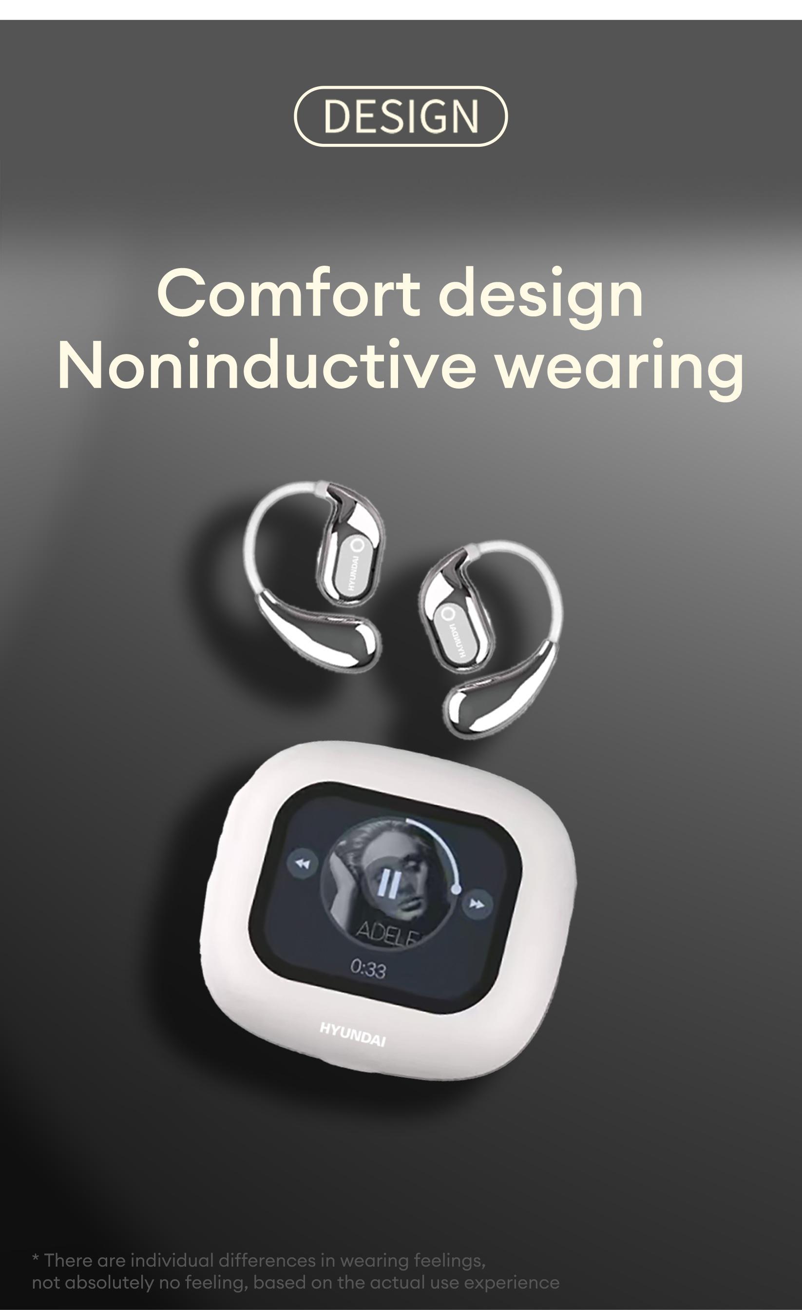 HYUNDAI HY Q18 Pro Electronic Earbuds Bluetooth Headset with 169 Language Translation Full Color Touch Screen for Music & Phone Calls