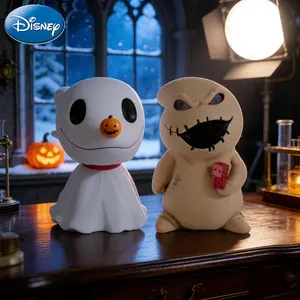 Disney Nightmare Before Christmas Zero and Oogie Boogie Figurine Piggy Bank 1PC Official Licensed 3D PVC Coin Bank Ideal Desktop Decor Disney Collectible Gift