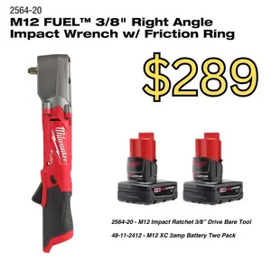 Milwaukee M12 FUEL™ 3/8" Right Angle Impact Wrench w/ Friction Ring