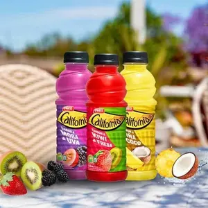 1 pack of 3 units  -JUGO CALIFORNIA- 1 piña&coco 1 mora&uva 1 kiwi&fresa. 500ml. C/u