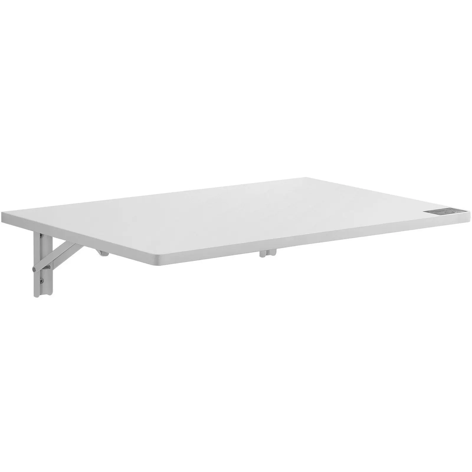 Spring new arrivals Wall Mounted Folding Table, 23.62" x 15.75" Wall Mount Drop Leaf Table, Floating Desk with Iron Bracket, Fold Down Desk for Small Spaces, Home Office, Dining, Laundry Room, Kitchen, Bar, White li-ion battery train hor
