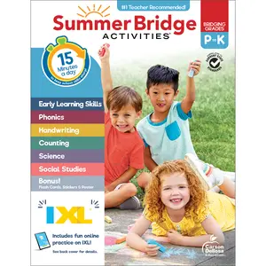 Summer Bridge Activities Workbook, Grade PK-K (160 pages)