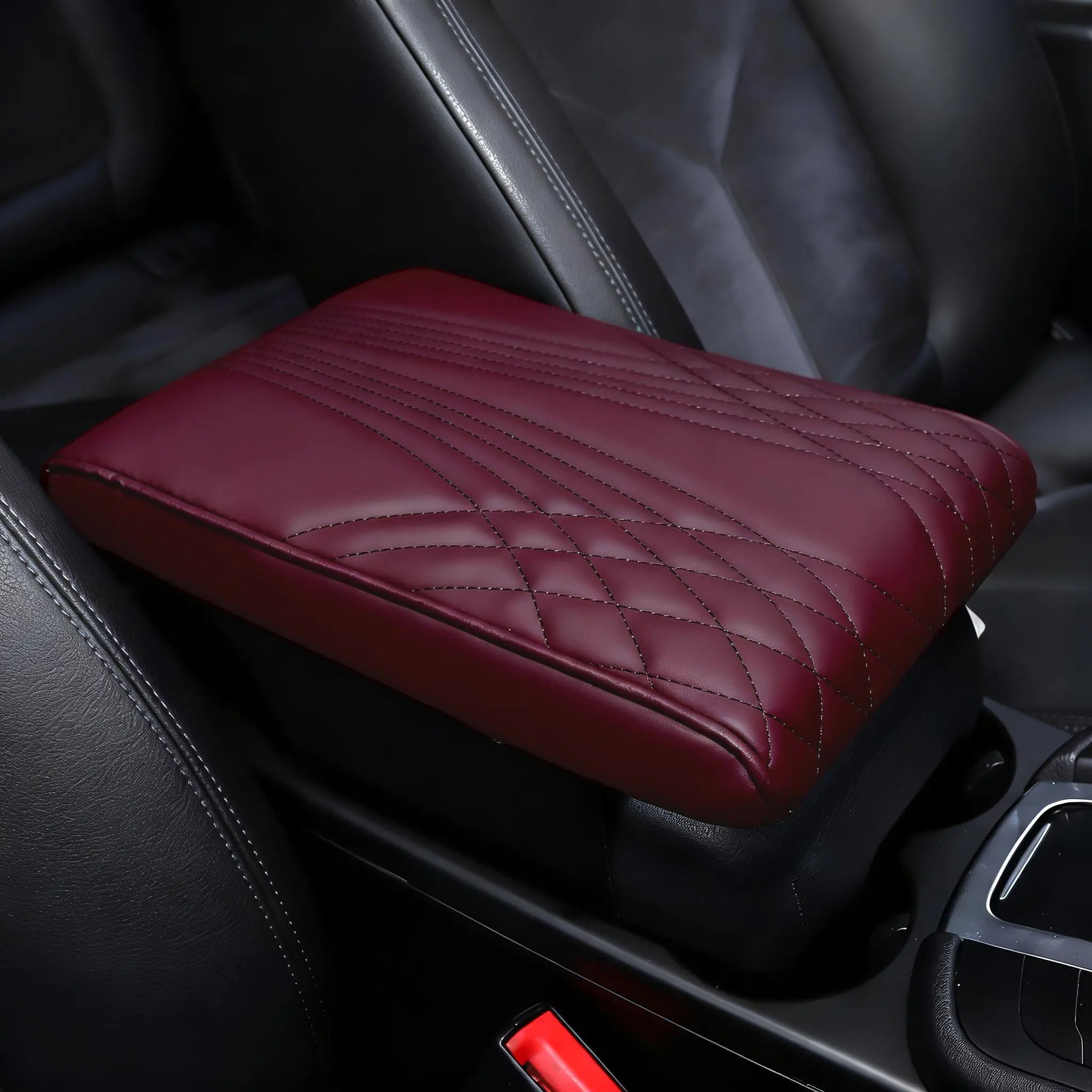 Car Armrest Box Booster Pad Universal Car Armrest Box Memory Foam Booster Pad Center Storage Box Heightening Pad Angel Pattern Multifunctional Memory Foam Armrest Pad Mother's Day Gift Father's Day Gift