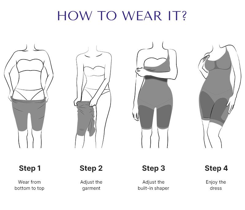 Shapellx AirSlim Lace Smooth Full Body Shapewear for Women Thong Design Tummy Tucking Bust Lifting Comfort Sculpting Snatched Waistline Sexy