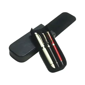 3 Slots Leather Fountain Pen Case – Magnetic Closure, Handmade Pen Holder for Fountain/Ballpoint/Rollerball Pens