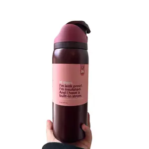 Hot 2026 Owala Freesip Insulated Stainless Steel Water Bottle 32Oz | Holiday Collection Black Cherry Colorway BPA-Free Sports Bottle| Women Water Bottle| Valentine day gift