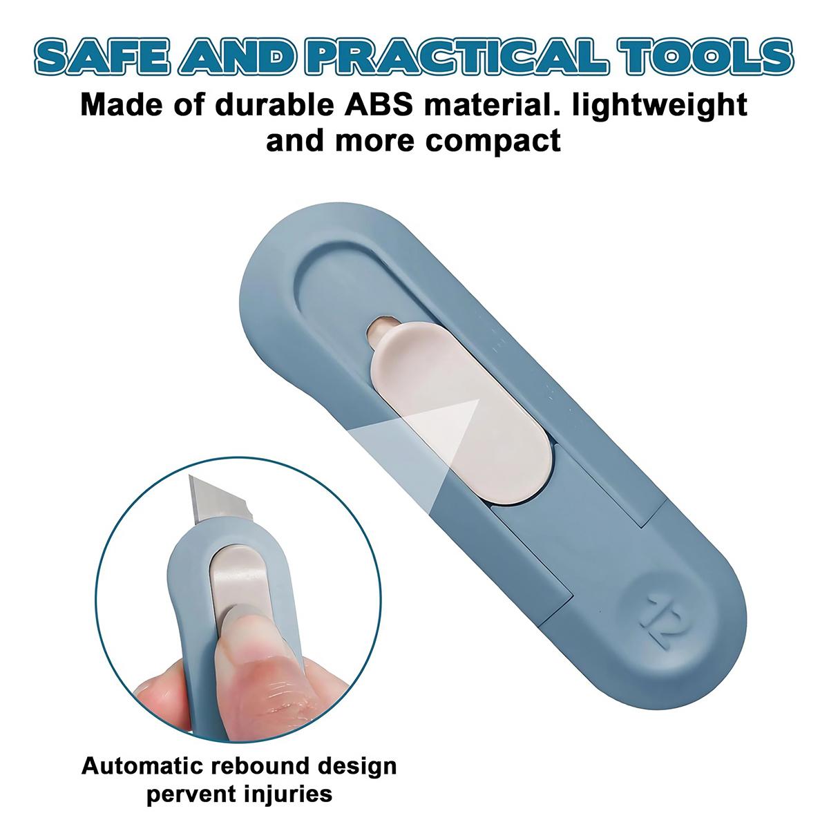 Retractable Box Cutting Knife, Utility Knife for Office Home Use, Cutting Supplies for Wrapping Parcels and Paperboard, Paper Cutters, Cardboard Cutter