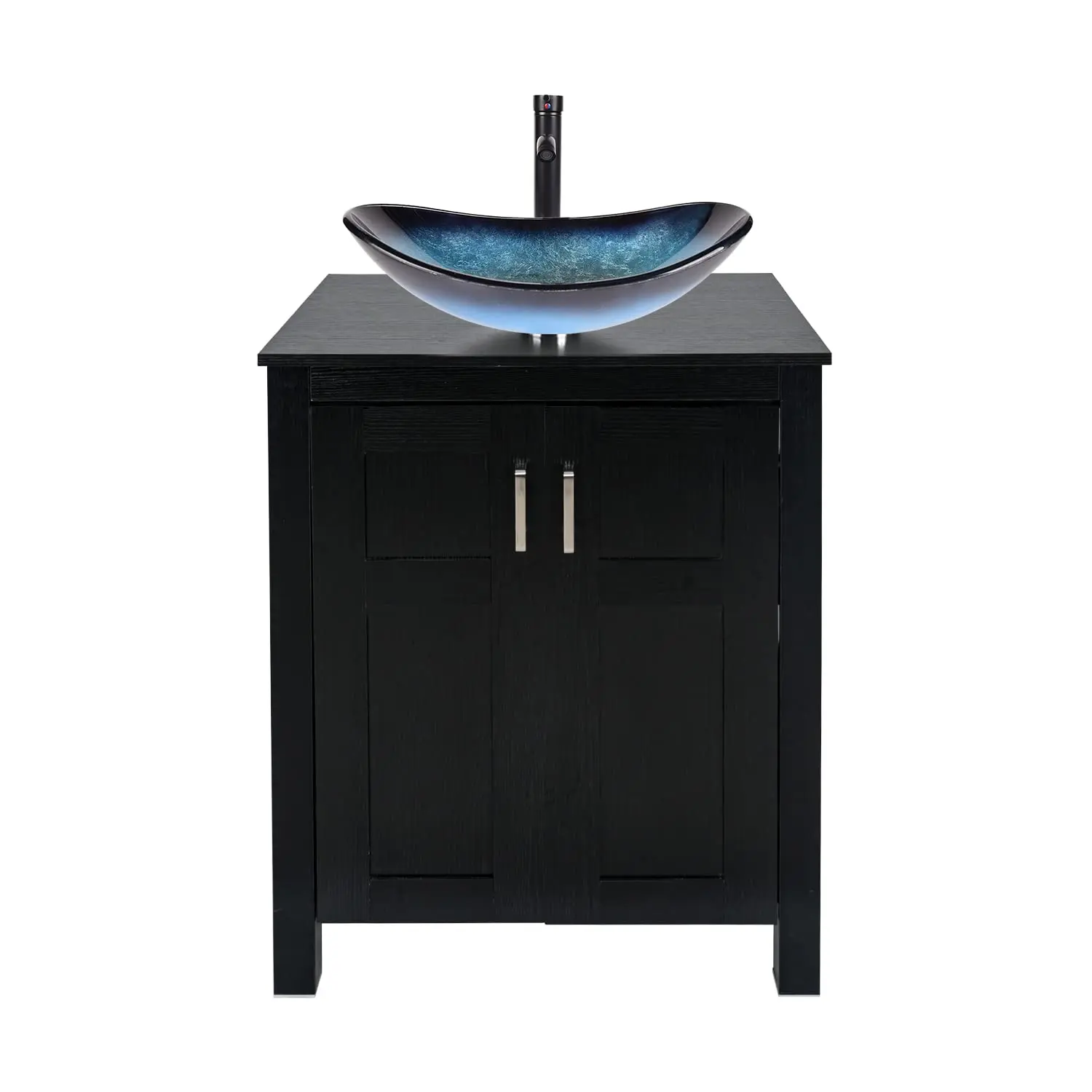 Black Bathroom Vanity Set Combo with Vessel Sink HW1120