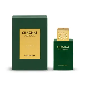 Swiss Arabian Shaghaf Oud Royale Eau de Parfum 25ml Miniature – Unisex Luxury Perfume from Dubai, Saffron Lavender Oud with Musk & Patchouli