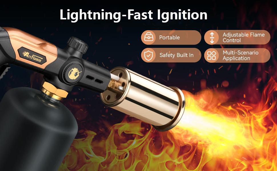 【FathersDayGift】ARTFLAMM Grill Torch Gun, Powerful Propane Torch Lighter, Adjustable Blow Torch, High-Intensity Charcoal Lighter, DIY Kitchen Torch for Fire Start, Sous Vide, BBQ, Gift! fathersdaygift 【FathersDayGift】ARTFLAMM Grill Torch Gun, Powerful Propane Torch Lighter, Adjustable Blow Torch, High-Intensity Charcoal Lighter, DIY Kitchen Torch for Fire Start, Sous Vide, BBQ, Gift! fathersdaygift