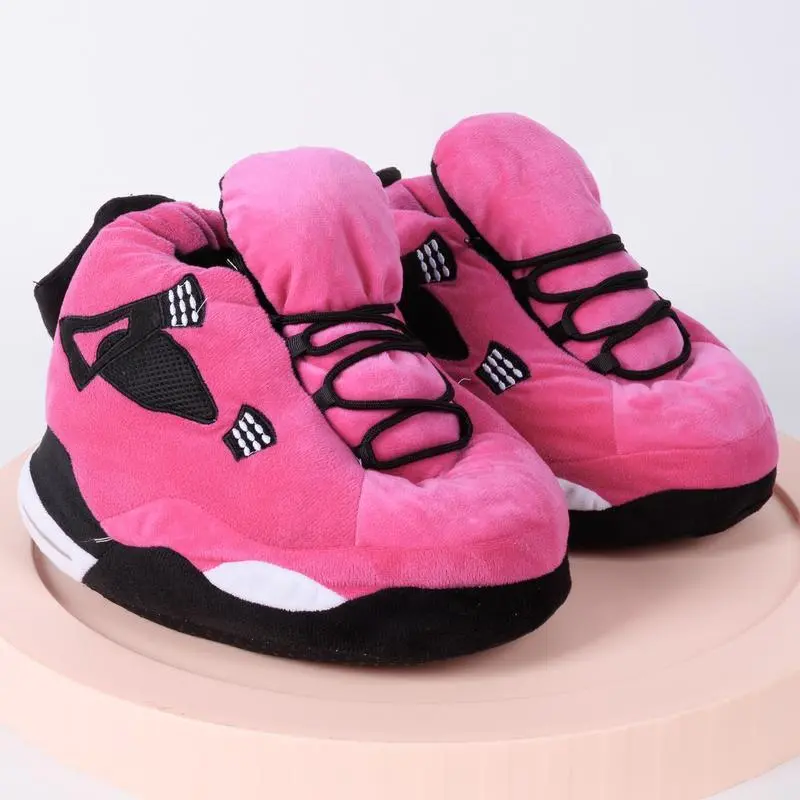 Men's Warm Casual Sneaker Slippers - Breathable, Soft, Polyester Sole Indoor Shoes for Adults with Cartoon Print, Indoor Party Use (One Size)