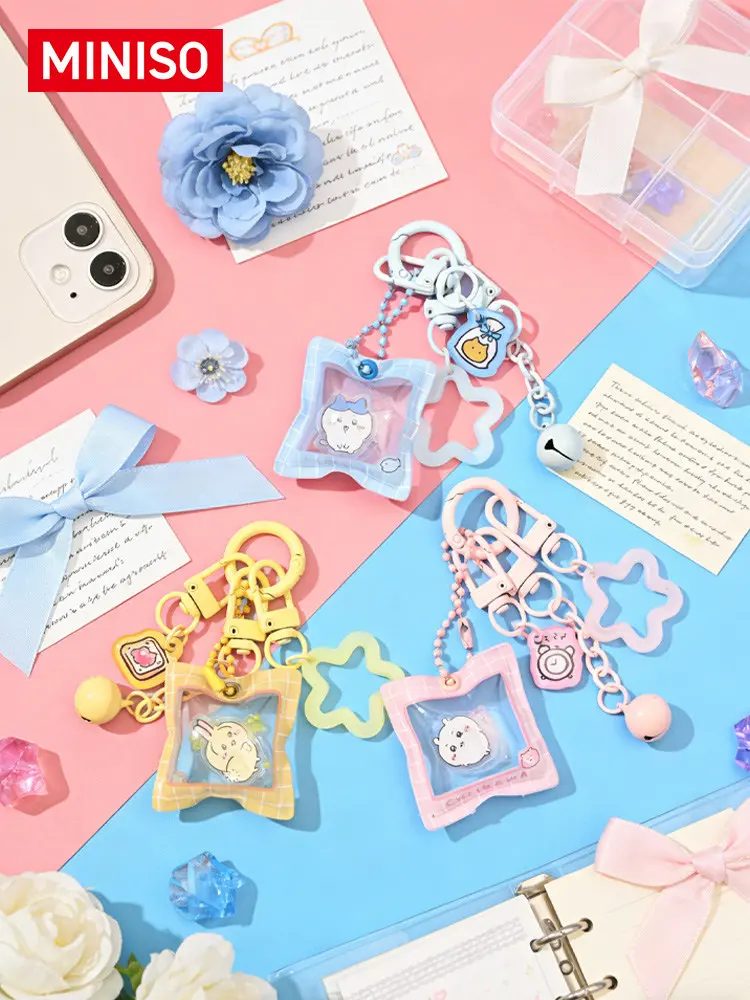 [Back to school]MINISO Chiikawa Cute Cartoon Acrylic Keychain, Lightweight Bag Charm and Pendant Ornament for Bags and Keys, Gift for Girls and Fans, Bag Charms, Cute Keychains