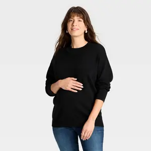 Crewneck Essential Maternity Pullover Sweater - Isabel Maternity by Ingrid & Isabel