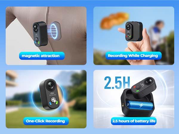 Mini POV Camera - Magnetic Clip Mounting