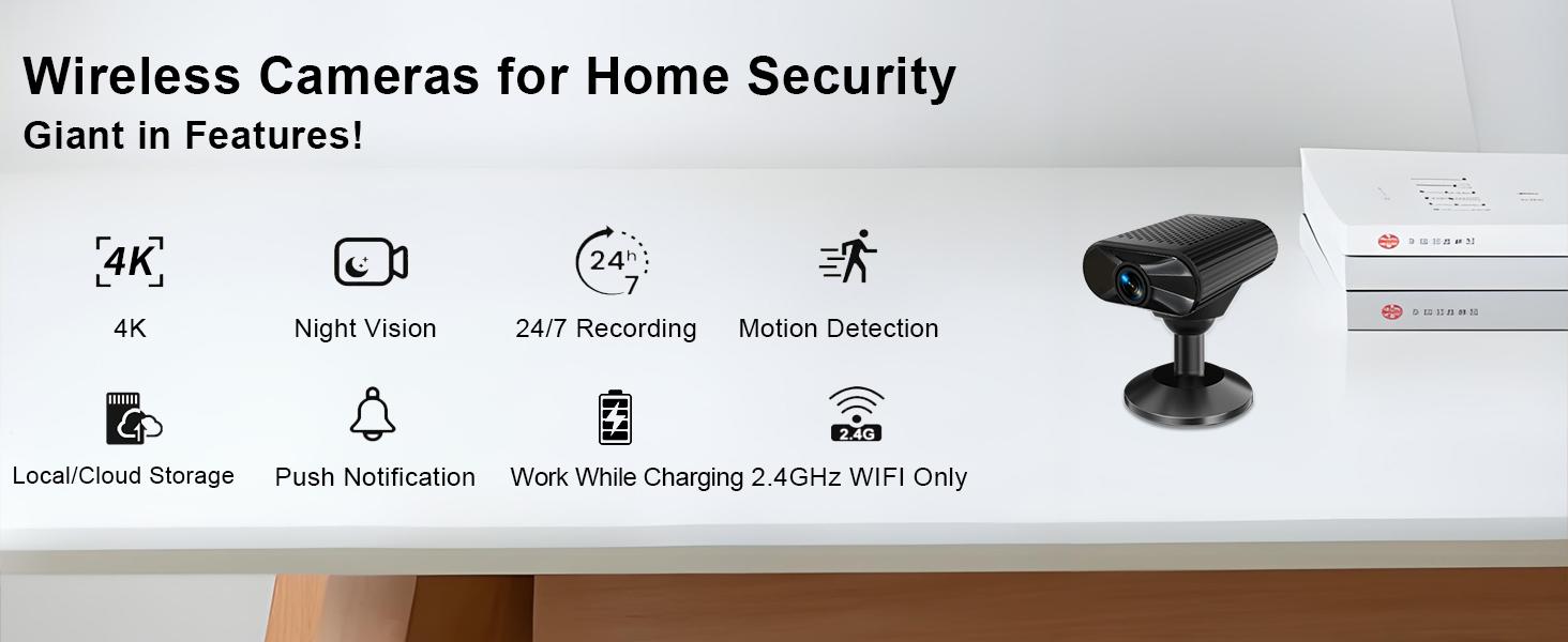 Mini Wireless Camera, Auto Night Vision ,1080P high definition camera,Motion detection,Nanny Cam,Office and car monitoring cameras for home ,Safety,Tiny size