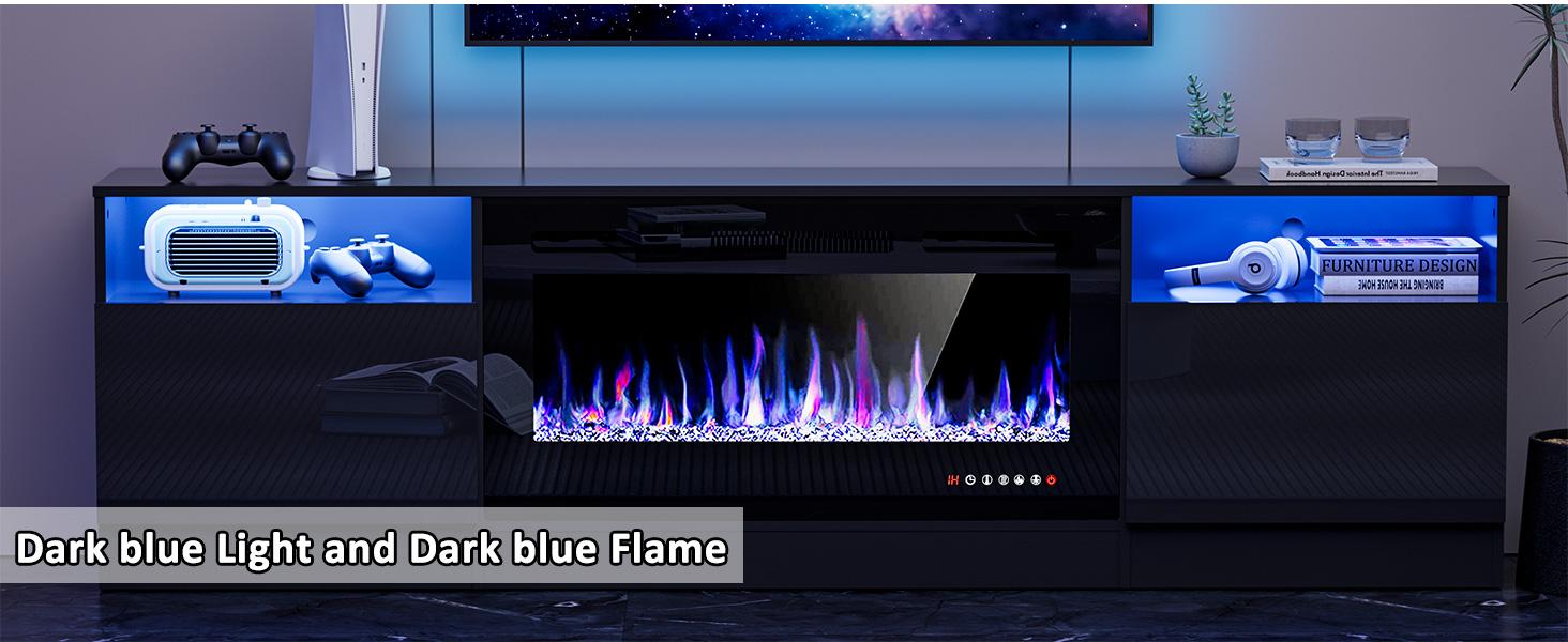 【2 Packages Shipping】AHB 70" Fireplace TV Stand for TVs Up to 80" with 36" Electric Fireplace, TV Console for The Living Room, LED Light Entertainment Center, Storage Cabinet, Media Console Table, Black 【2 Packages Shipping】AHB 70" Fireplace TV Stand for TVs Up to 80" with 36" Electric Fireplace, TV Console for The Living Room, LED Light Entertainment Center, Storage Cabinet, Media Console Table, Black