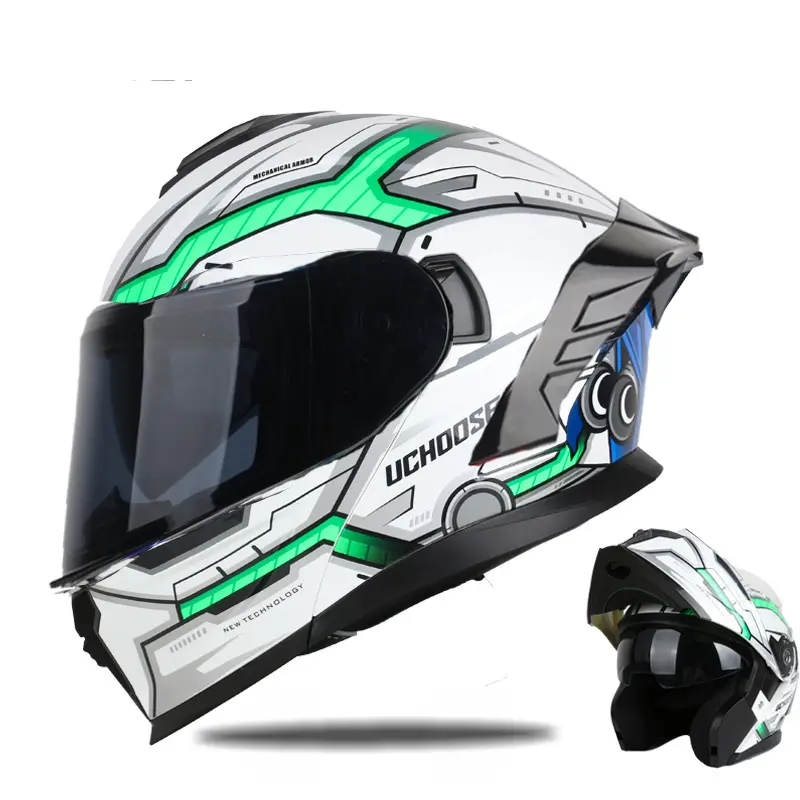 Model 815 DOT Certified Modular Motorcycle Biker Helmet - Flip-Up Full Face, Bluetooth Ready, Safety Gear for Men and Women Street Bike Riding, Modular Motorcycle Helmet