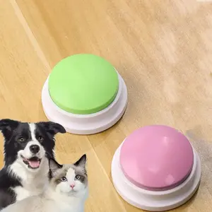 Recordable Pet Voice Recording Button Lightweight Easy To Press Cat Talking Button with Sticker Round