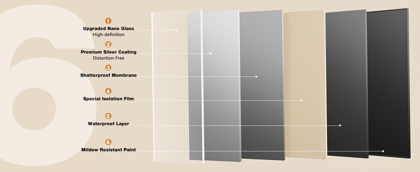 Sweet Furniture Full Length Mirror Hanging or Leaning Against Wall, with Stand Aluminum Alloy Thin Frame for Living Room Bedroom Decorating Home