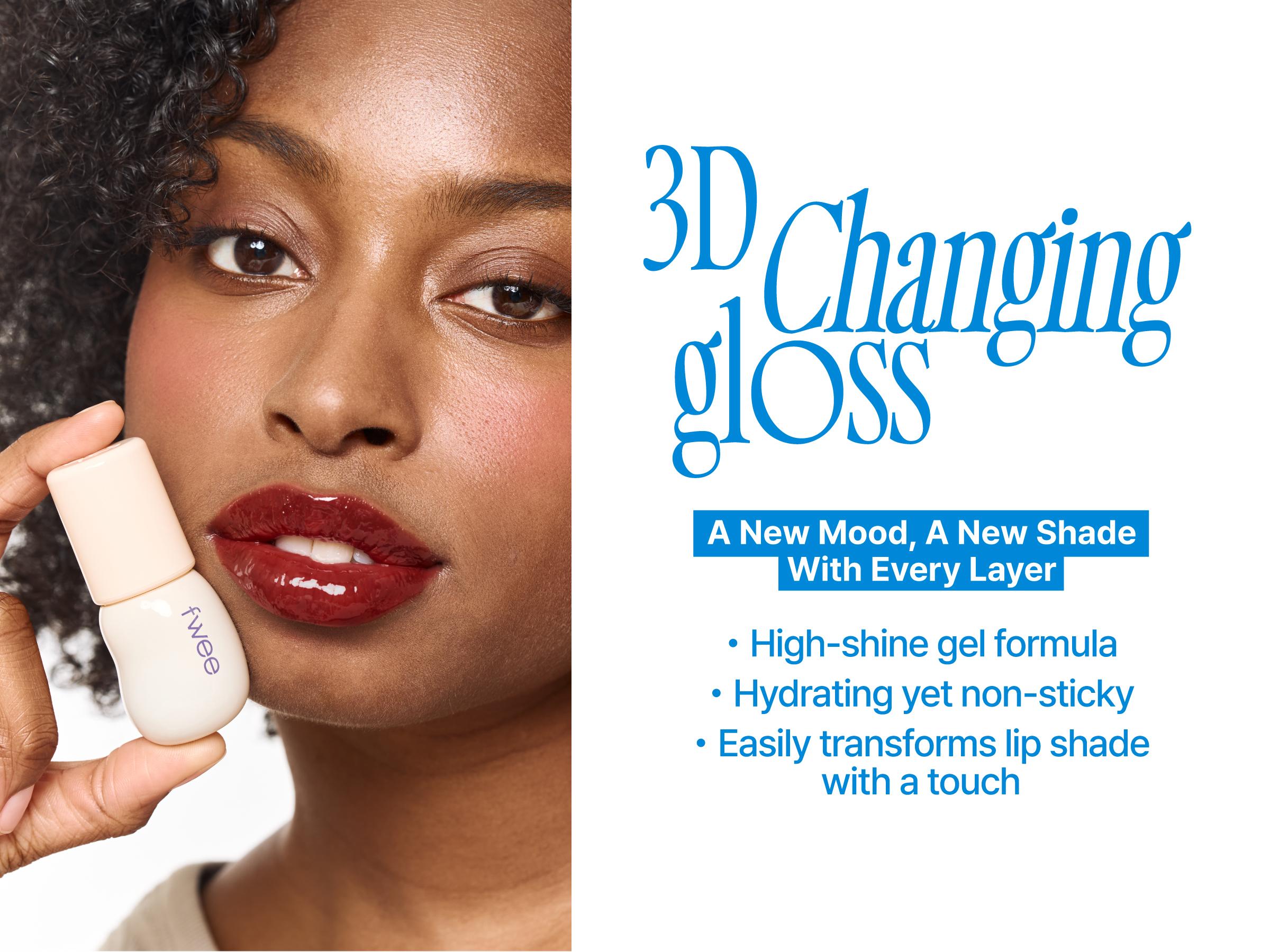 fwee 3D Changing Gloss | Lip Gloss, High shining, Long-lasting, Moisturizing finish | 4 Colors