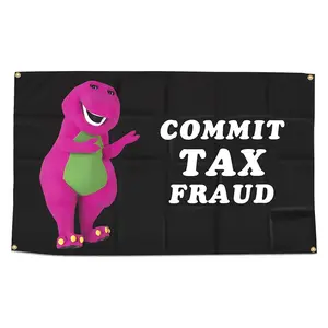 Commit Tax Fraud Funny Flag 3X5 Ft for Indoor Outdoor Wall Tapestry for Lawn Holiday Party Garden Yard Decor Banner summerwins