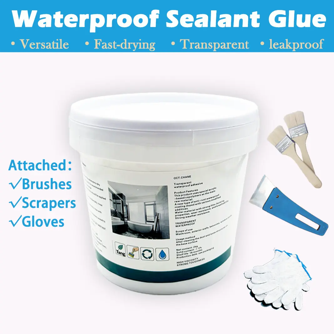 Transparente Waterproof Seal Sealant Foundry Adhesive, Drywall Quick Repair craft Invisible impermeable Gel kit,Thermal Insulation Coating, clear glue up instant bond sellador de grietas,waterproofing winter proof for outdoor camping, siliconesealant