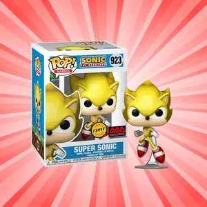 Funko Pop! Sonic the Hedgehog Super Sonic CHASE AAA Anime Exclusive #923