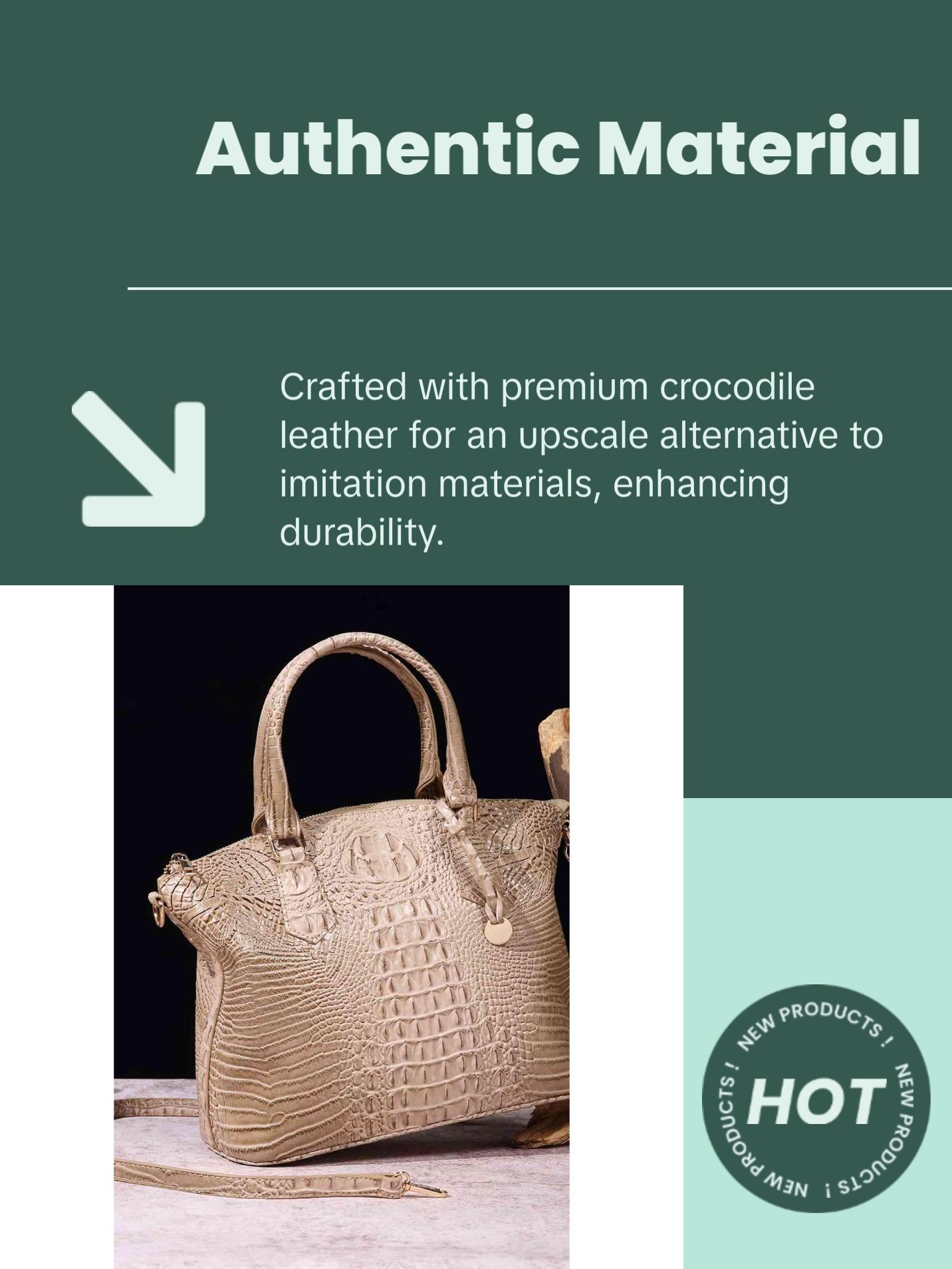 Crocodile Leather Handbag