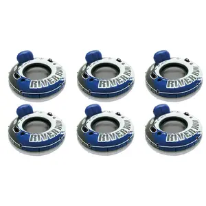 Intex River Run 1 Inflatable Floating Tube Raft for Lake, River & Pool, (6 Pack)