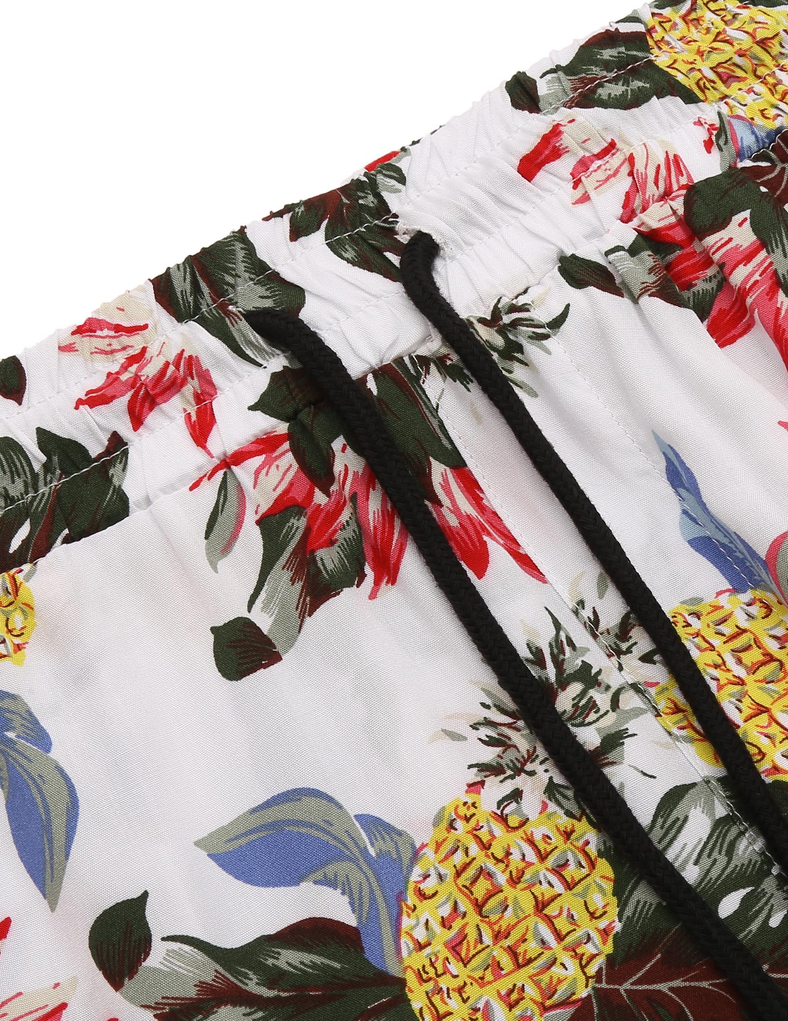 COOFANDY Men's Set Hawaiian Matching Set Summer Beach 2 Piece Outfits Flower Shirts and Shorts Tropical Fabric Tropical Fabric Floral Menswear  Shortsleeve Loose