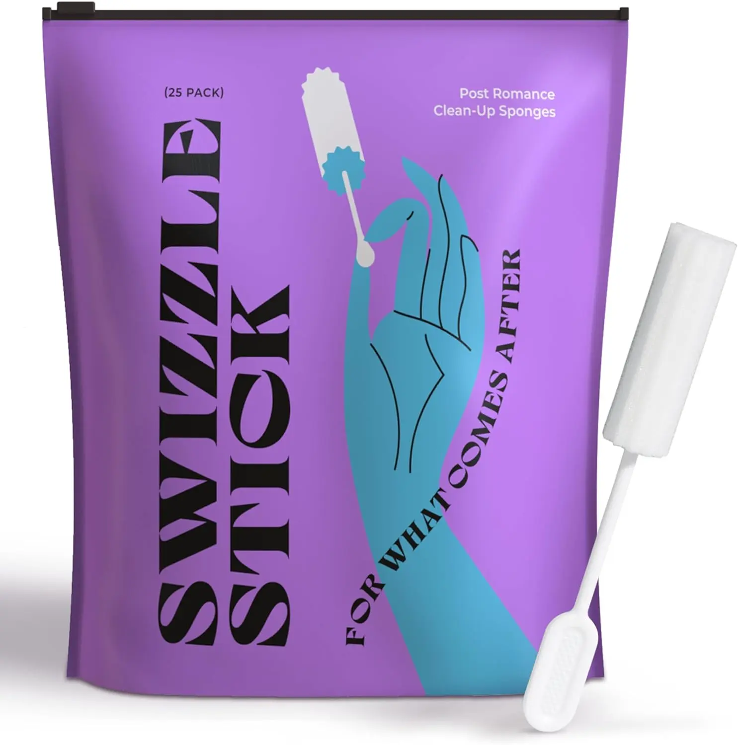Swizzle Stick Ultra-Absorbent Sponges 25-Pack — Soft Medical-Grade