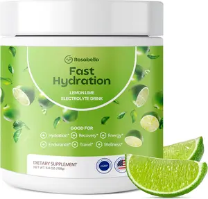 Rosabella Electrolyte Drink Powder – Lemon Lime – Zero Sugar Hydration Supplement – Sodium, Potassium, Magnesium & Calcium – Keto Electrolytes Mix for Rapid Rehydration – 30 Servings (5.7 oz)