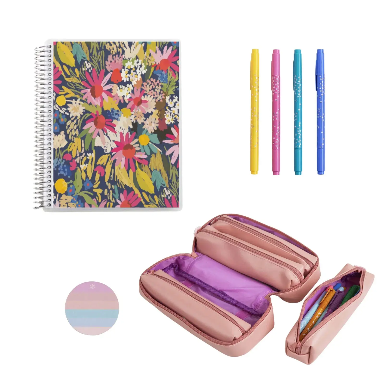 Painterly Florals Journal Notebook Bundle, Ideal for Bullet Journaling, Office Stationery Supplies