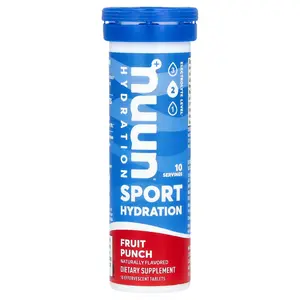 Nuun Sport Hydration, Effervescent Electrolyte Drink, Fruit Punch, 10 Tablets