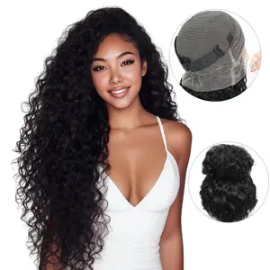 【 limited-time 55%  】Aaliweya 24inch168$ Water Wave Invisi Strap Snug Fit  Hair 360 Transparent Lace Frontal Bleached Knots Pre Cut Lace Wig With Drawstring 100% Human Hair Wig Holiday HaulWater Wave Invisi Strap Snug Fit 360 Transparent Lace Front