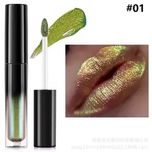 Chameleon Lip Gloss Flash Pearl Moisturizing Sweatproof Waterproof Long-Lasting Hydrating Lip Color Lipstick