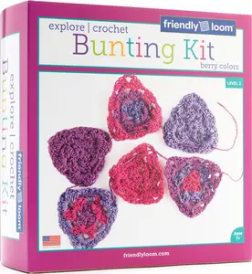 Explore Crochet Kit: Granny Square, Berry