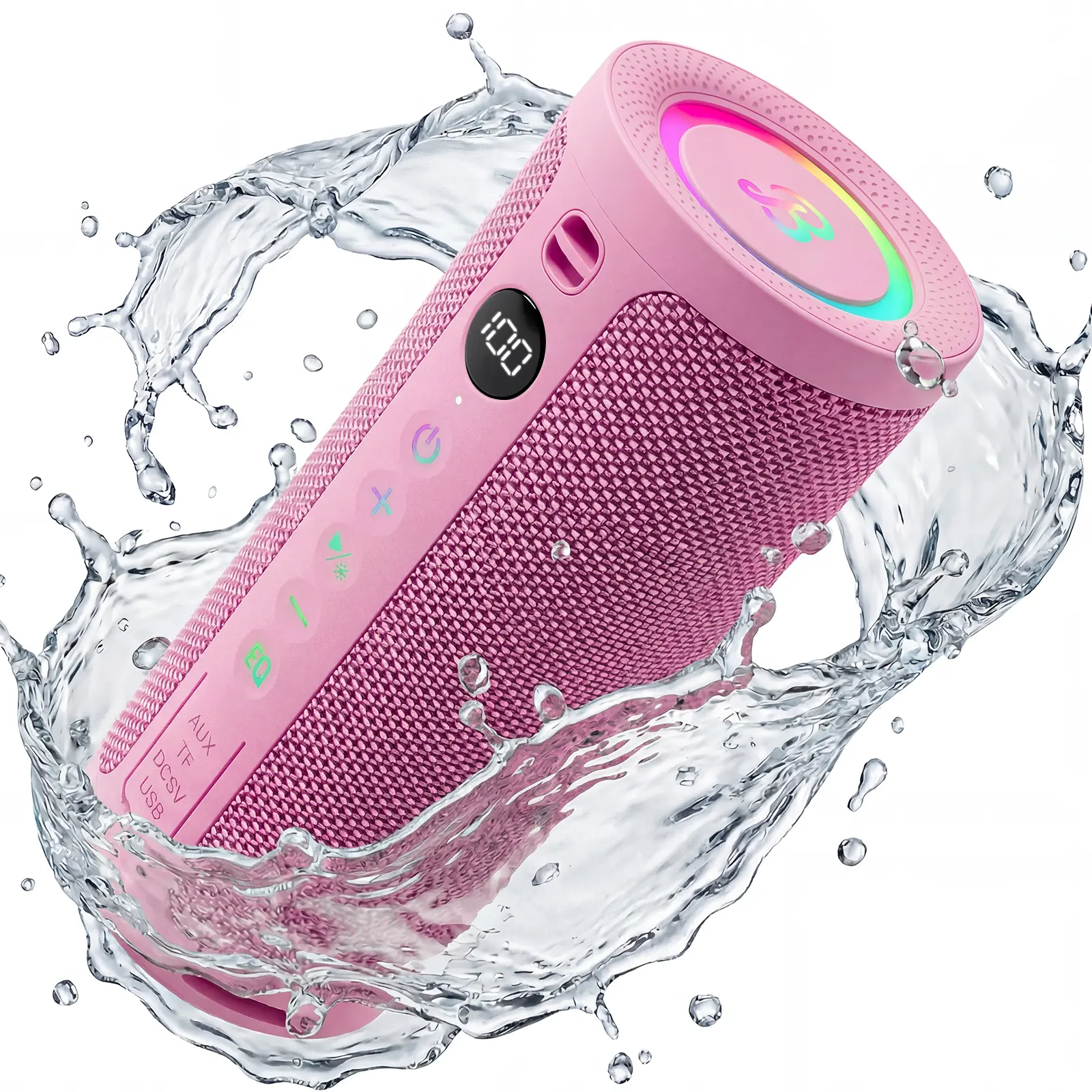 [Summer Vibes] BassBloom Roar 3 Portable Bluetooth Audio Speaker,20W Powerful Sound with JIKE Bass,IPX6 Waterproof,24H Playtime,Bluetooth 5.4,RGB Lights,Wireless TWS Speaker Pairing for Smartphone,Outdoor for Camping and Beach, Garage tiktokshopbacktoscho