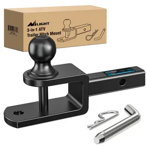 Nilight 3 in 1 ATV UTV Multi Hitch Mount with 1-7/8 inch Ball Hitch Rated 2000 LBS Fits 1-1/4 Inch Receiver Winch Strap Loop Rated 5000 LBS Hauling Towing Trailers Boats fathersdaygift