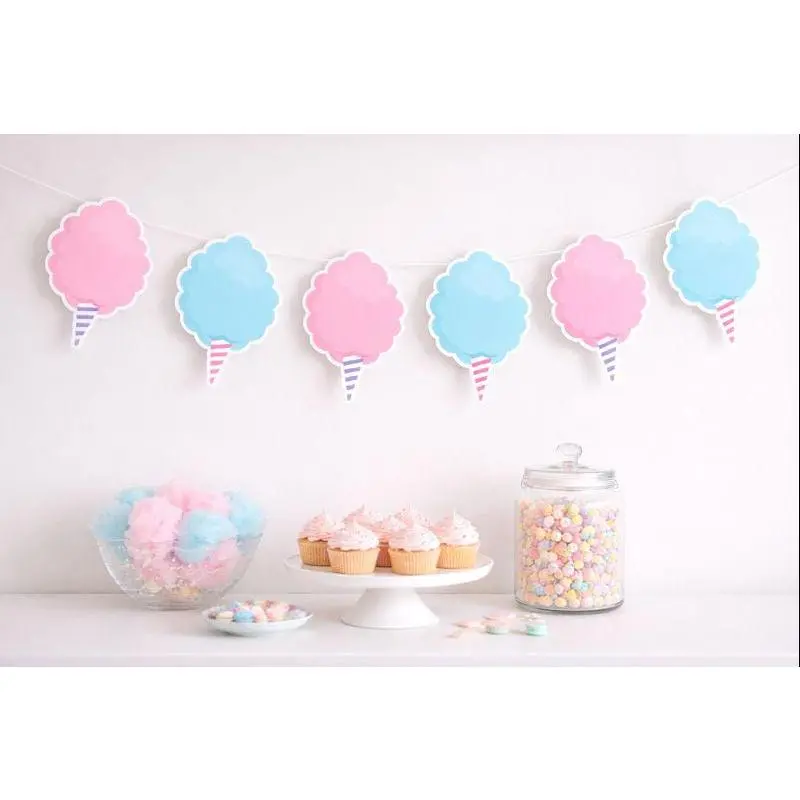 COTTON CANDY Garland, Candy Birthday Decoration, Candy Garland, Candy Bar Banner, Candy Birthday, Candy Decoration, Candy Buffet, Photo Prop