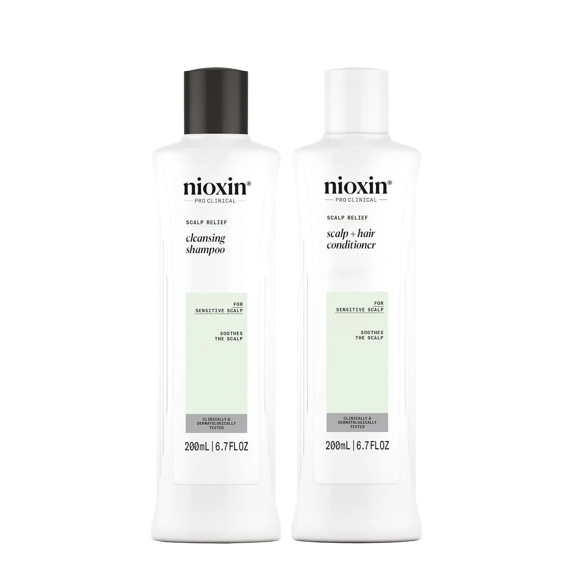Nioxin Scalp Relief Shampoo & Conditioner Duo | Soothing Daily Haircare Cleanser for Itchy and Irritated Scalps | 6.7 oz, Calming, Gentle, Botanicals
