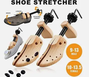 2-Way Wooden Adjustable Shoe Stretcher Expander Men Women Boot Size US 5-13