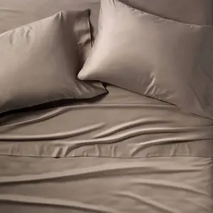 Full 400 Thread Count Rayon from Bamboo Sheet Set Fig Brown - Casaluna