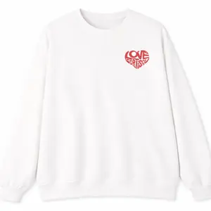 Minimalist Heart Sweatshirt – Cute Love Graphic Pullover, Unisex Casual Crewneck Jumper