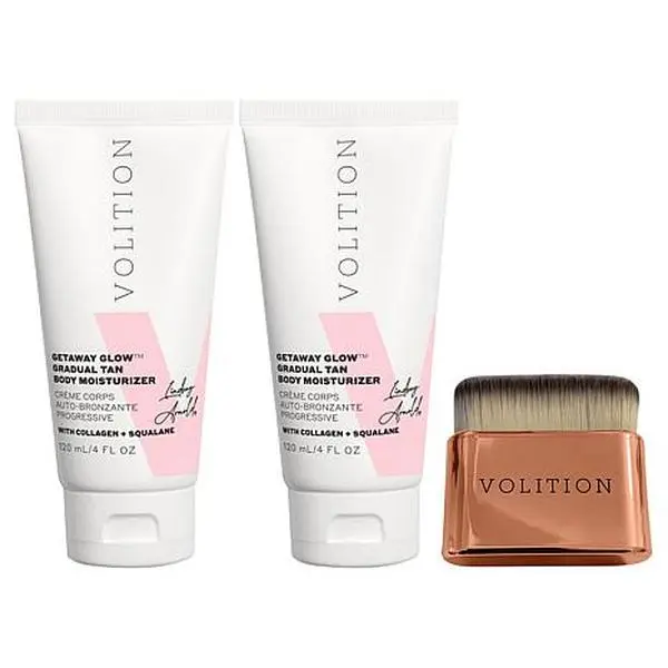 Volition Beauty Getaway Glow Gradual Tan Body Moisturizer w/Brush AS