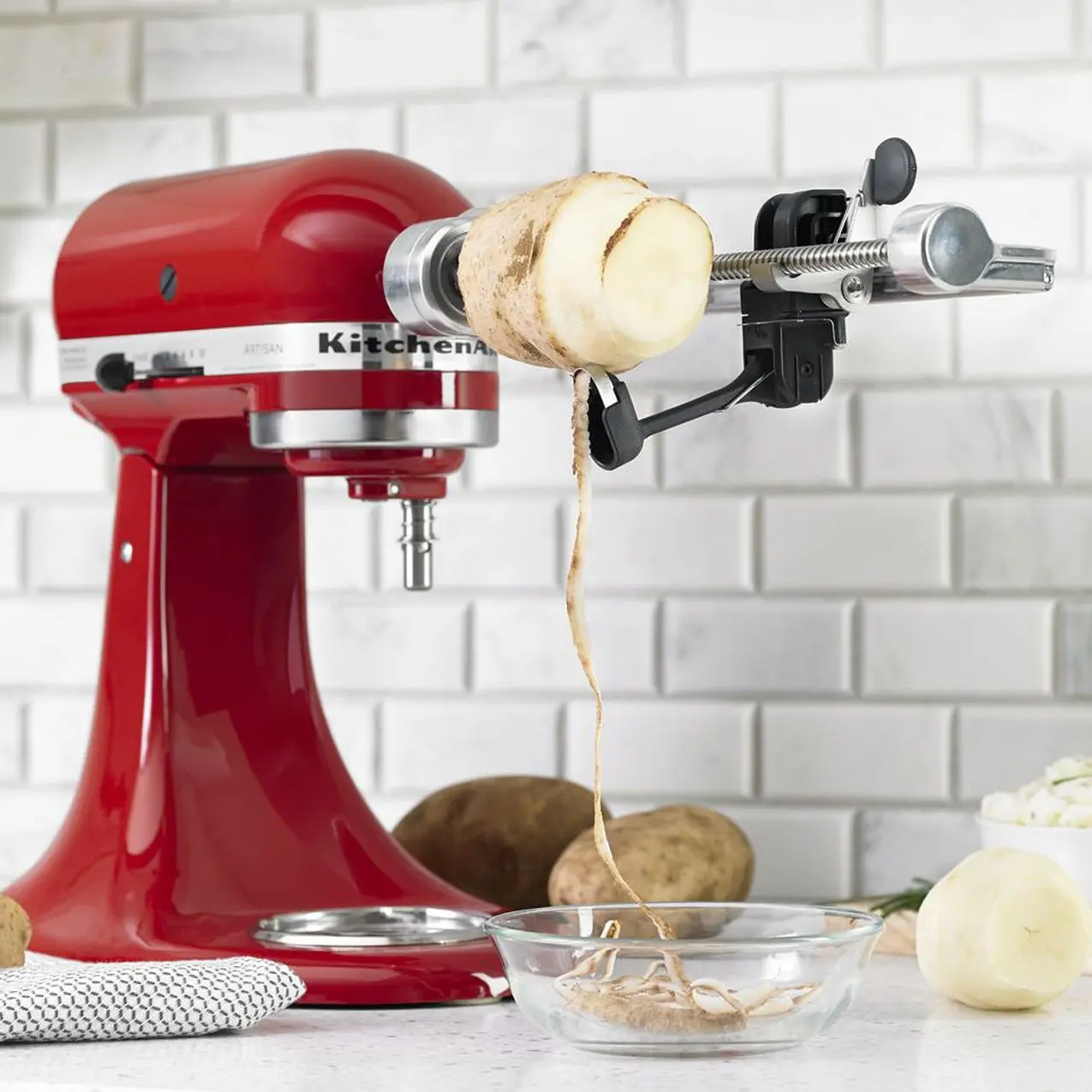 KitchenAid Spiralizer Plus Attachment with Peel, Core & Slice | Fits all KitchenAid Stand Mixers