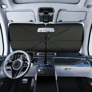 Car Windshield Sunshade Blocks 99% Heat Keeps Interior Cool Universal Fits Cars SUVs Trucks Automotive Sun Screen Visor Car Accessories for Summer 77x51Inches sun shade curtainA Foldable Anti-UV