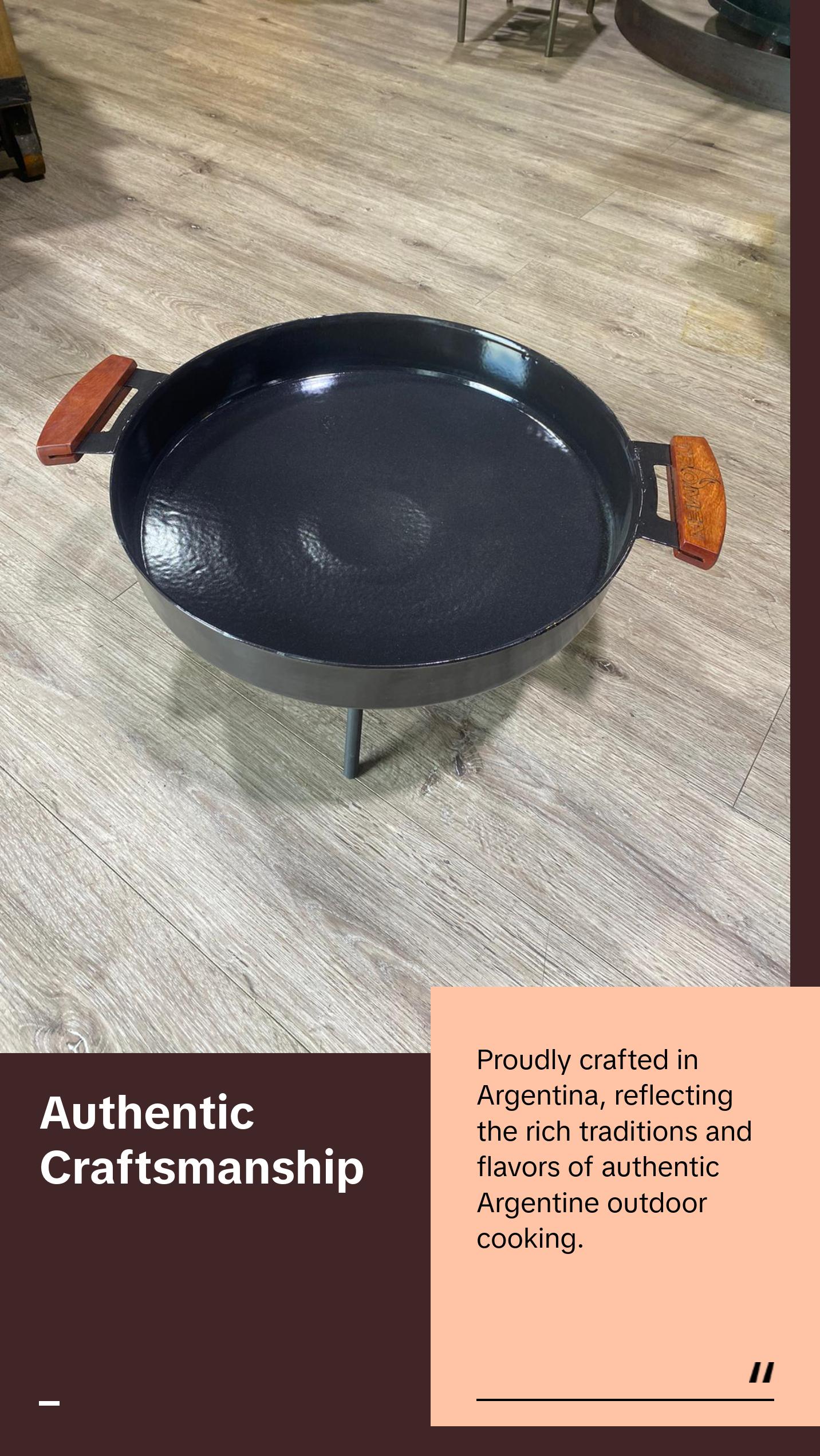 Tromen Argentine Enameled Cooking Disk 16.5" x 4"- Your Outdoor Culinary Masterpiece Grill Sturdy